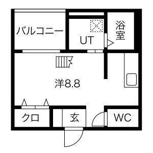 ワンルーム 間取り図