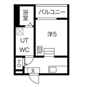 1K 間取り図