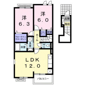 2LDK 間取り図