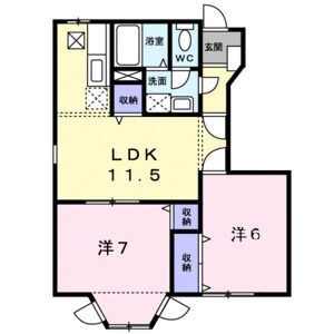 2LDK 間取り図