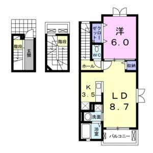 1LDK 間取り図