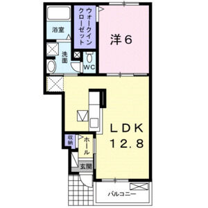 1LDK 間取り図