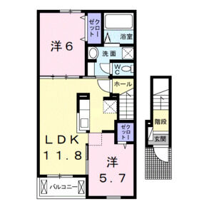 2LDK 間取り図
