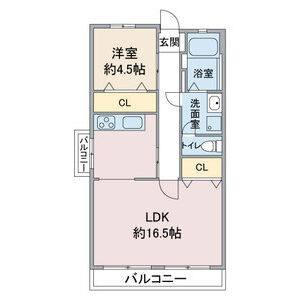 1LDK 間取り図