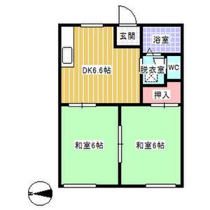 2DK 間取り図