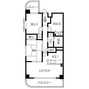 3LDK 間取り図