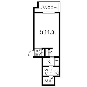 1K 間取り図