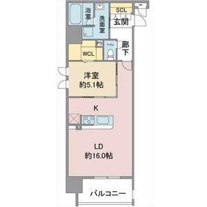 1LDK 間取り図
