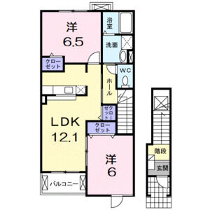 2LDK 間取り図