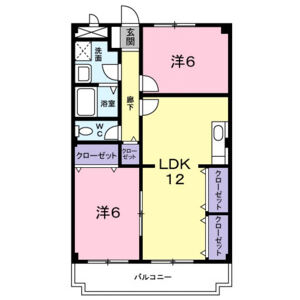 2LDK 間取り図