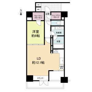 1LDK 間取り図