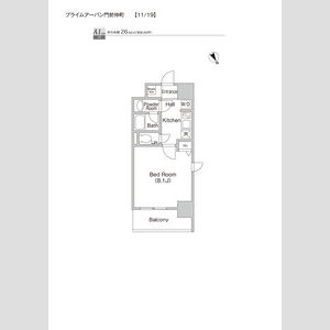 1K 間取り図
