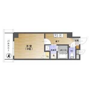 1K 間取り図