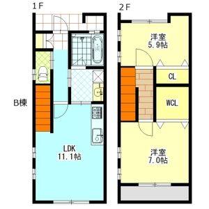 2LDK 間取り図