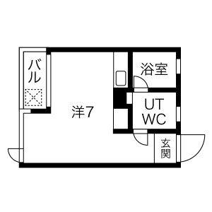 ワンルーム 間取り図