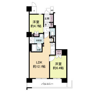 2LDK 間取り図