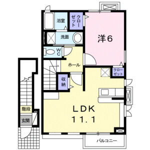 1LDK 間取り図