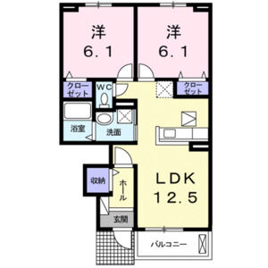 2LDK 間取り図