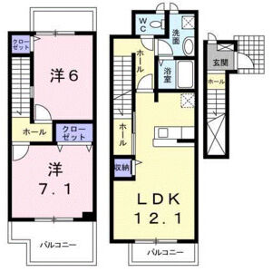 2LDK 間取り図