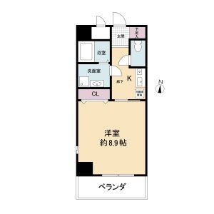 1K 間取り図