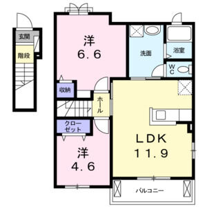 2LDK 間取り図