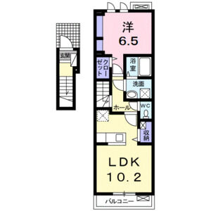 1LDK 間取り図
