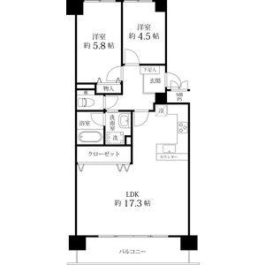 2LDK 間取り図