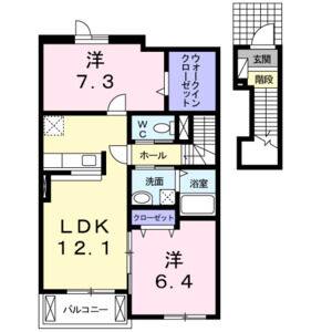 2LDK 間取り図