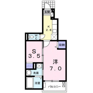 1K 間取り図