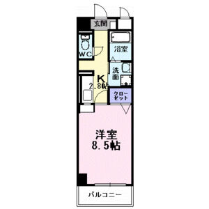 1K 間取り図