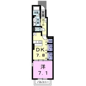 1DK 間取り図