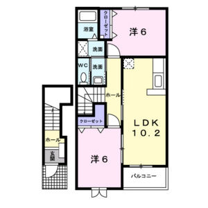 2LDK 間取り図