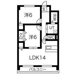 2LDK 間取り図