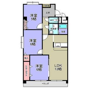 3LDK 間取り図