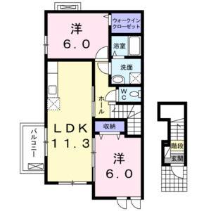 2LDK 間取り図