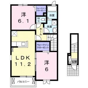 2LDK 間取り図