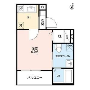 1K 間取り図