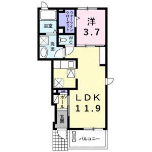 1LDK 間取り図