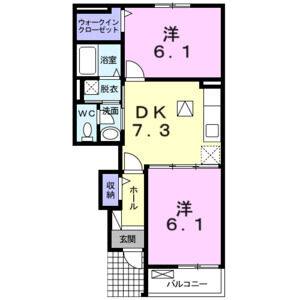 2DK 間取り図