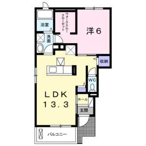 1LDK 間取り図