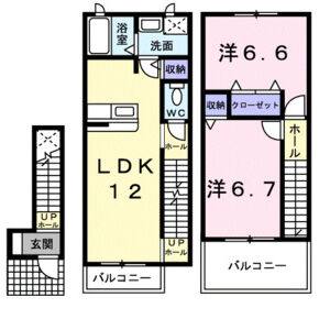 2LDK 間取り図
