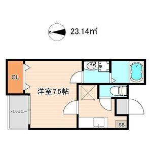 1K 間取り図