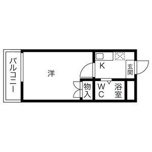 1K 間取り図