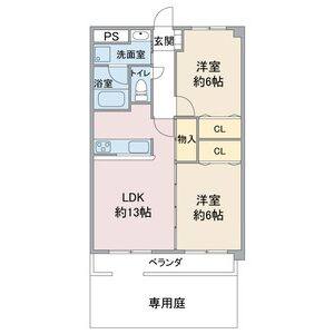 2LDK 間取り図