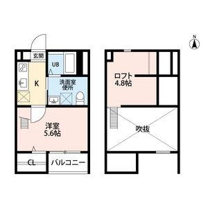 1K 間取り図