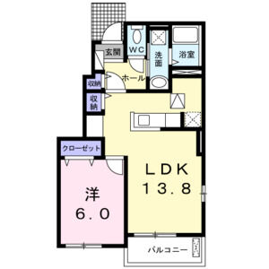 1LDK 間取り図