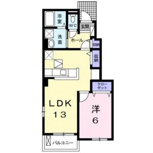 1LDK 間取り図