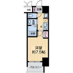 1K 間取り図