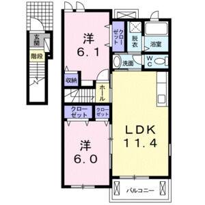 2LDK 間取り図