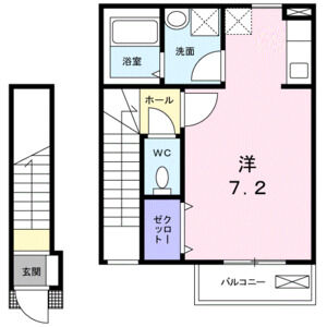 1K 間取り図